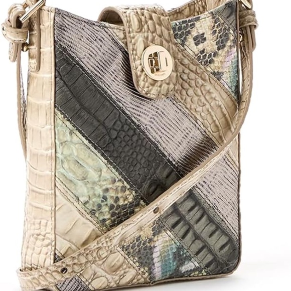 Brahmin Marley Small Leather Crossbody - Anthracite Flashback - Picture 2 of 10